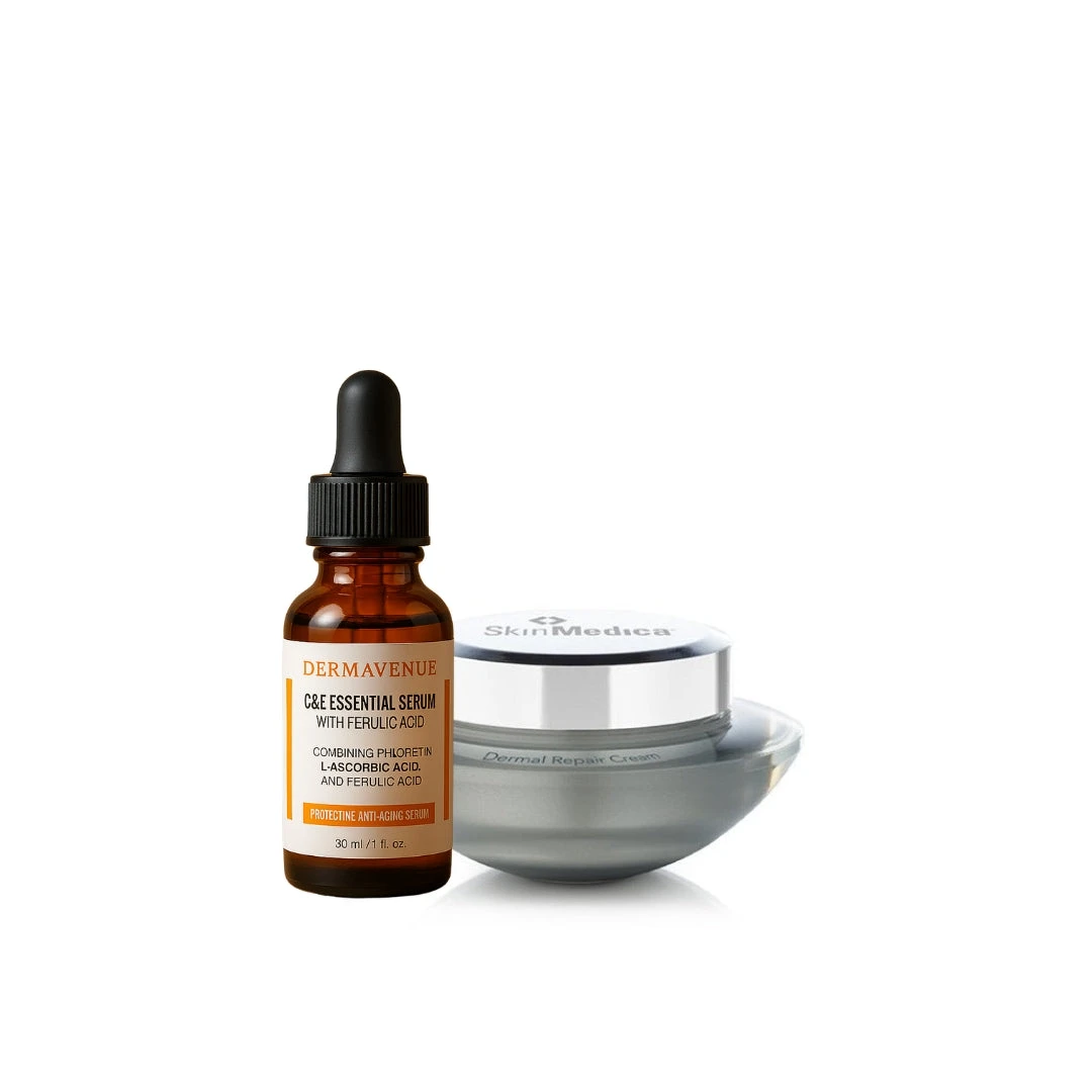 SkinMedica Dermal Repair Cream Plus Dermavenue C & E Essential Serum With Ferulic Acid*